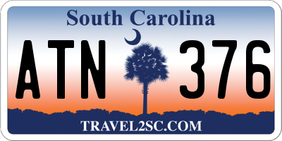 SC license plate ATN376
