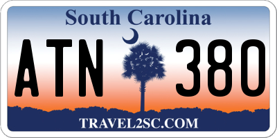 SC license plate ATN380