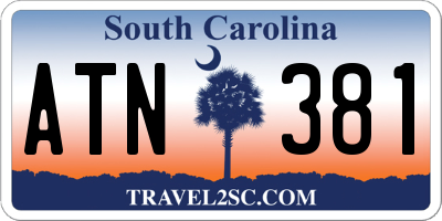 SC license plate ATN381