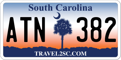 SC license plate ATN382