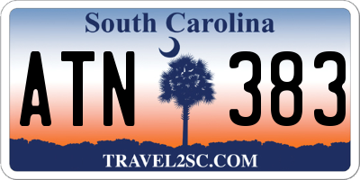 SC license plate ATN383