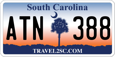 SC license plate ATN388