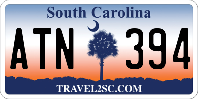 SC license plate ATN394