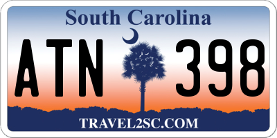 SC license plate ATN398