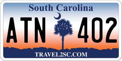 SC license plate ATN402