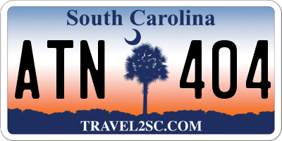 SC license plate ATN404