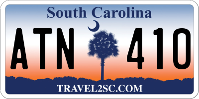SC license plate ATN410
