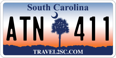 SC license plate ATN411