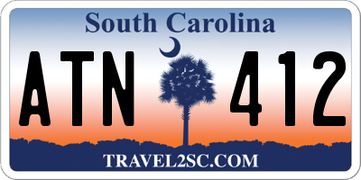 SC license plate ATN412