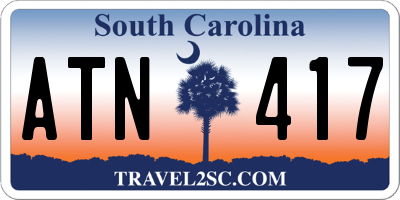 SC license plate ATN417