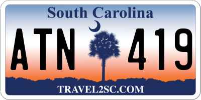 SC license plate ATN419