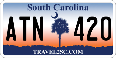 SC license plate ATN420