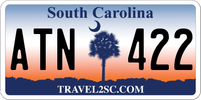 SC license plate ATN422
