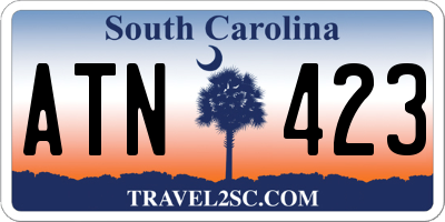 SC license plate ATN423