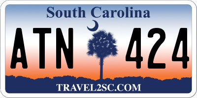 SC license plate ATN424