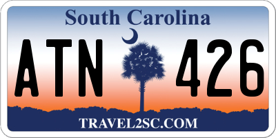 SC license plate ATN426