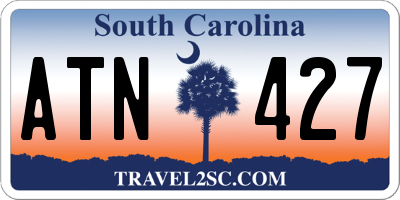SC license plate ATN427