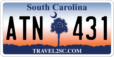 SC license plate ATN431