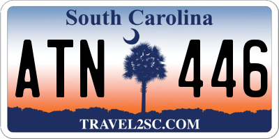 SC license plate ATN446