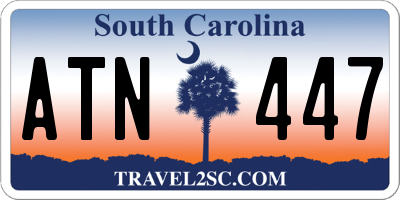 SC license plate ATN447