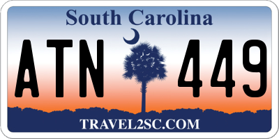 SC license plate ATN449