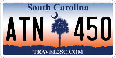 SC license plate ATN450