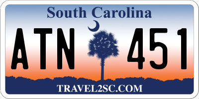 SC license plate ATN451