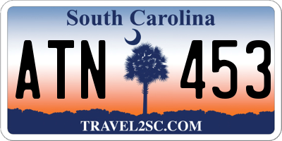 SC license plate ATN453