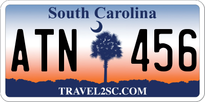 SC license plate ATN456