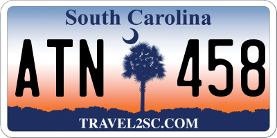 SC license plate ATN458