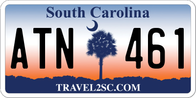 SC license plate ATN461