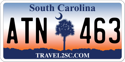 SC license plate ATN463