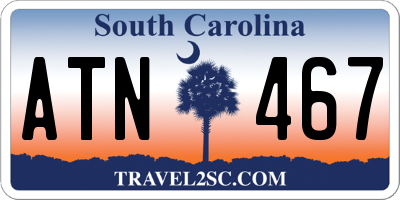 SC license plate ATN467