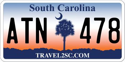 SC license plate ATN478