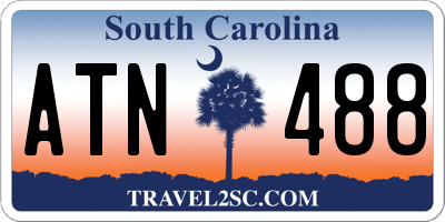 SC license plate ATN488