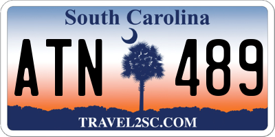 SC license plate ATN489