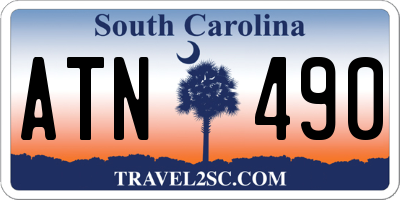 SC license plate ATN490