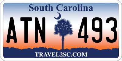 SC license plate ATN493