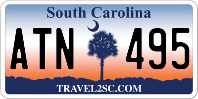 SC license plate ATN495