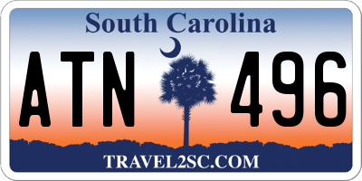 SC license plate ATN496