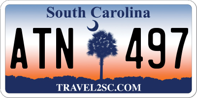 SC license plate ATN497