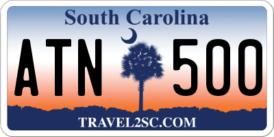 SC license plate ATN500