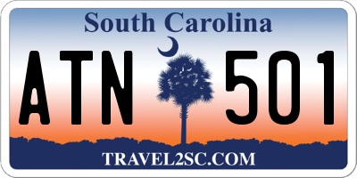 SC license plate ATN501