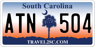SC license plate ATN504