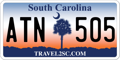 SC license plate ATN505
