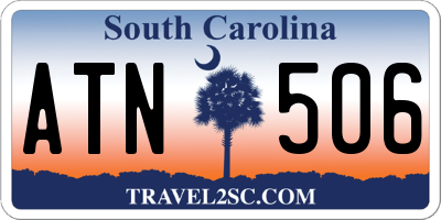 SC license plate ATN506