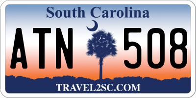 SC license plate ATN508