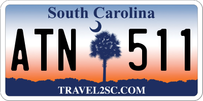 SC license plate ATN511
