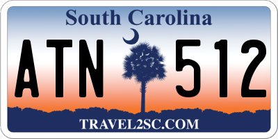 SC license plate ATN512