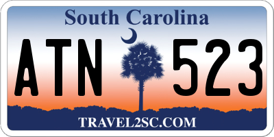 SC license plate ATN523